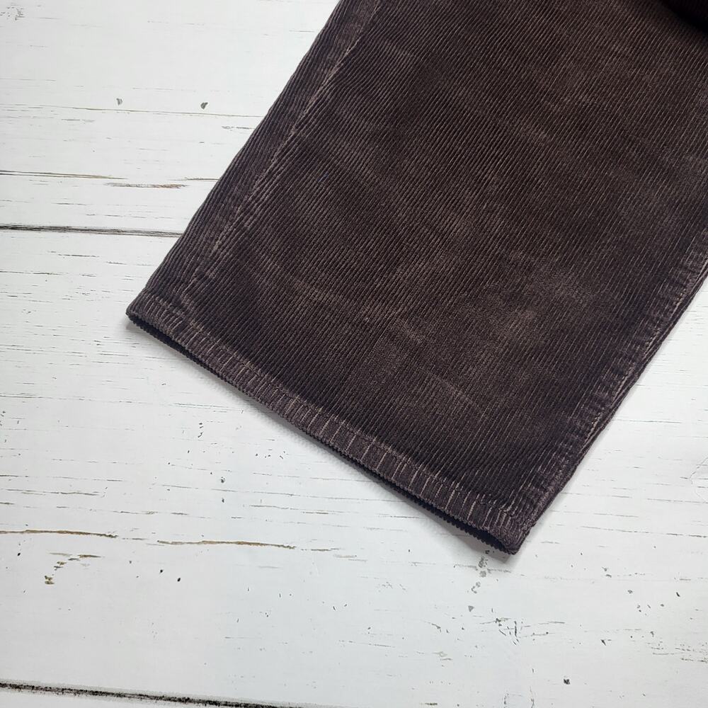 Madewell Petite Balloon Barrel Leg Corduroy Pants Dark Carob Brown Baggy 28P - Picture 10 of 12